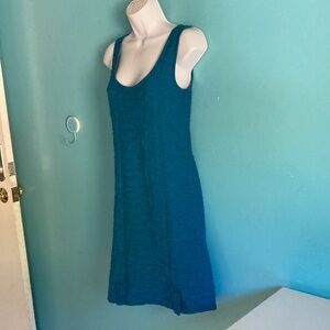 Toad&Co Samba Wave Pullover Shift Dress Size S/XS Turquoise Organic Cotton
